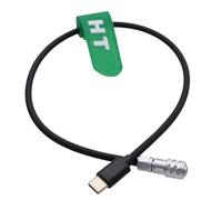 HangTon Câble d'alimentation 12 V pour caméra de cinéma de poche DJI RS4 RS3 Pro RS2 vers Blackmagic BMPCC 4K 6K Pro G2 BMCC 6K, cardan USB Type-C vers femelle 2 broches, 60 cm