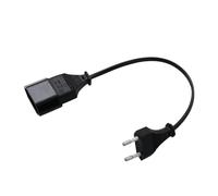 HangTon Câble d'alimentation Câble d'extension Prise européenne Prise Euro CEE7/16 vers Prise Euro Femelle CEE7/1 pour Ordinateur Portable PS4 LED TV Lampe Haut-parleurs Moniteur Imprimante 30cm