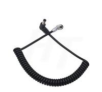 HangTon Câble d'alimentation DC Barrel Aviation 4 broches pour moniteur PortKeys BM5 BM7 HH7 HS7T, angle droit 4P (coude) (câble spiralé)