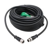 HangTon Câble d'alimentation IO M12 12 broches pour lecteur Cognex in-Sight 2800 7000 9000 DataMan 380 470 Reader Keyence IV3 Microscan Hawk, extension avec code A mâle vers femelle 20 m