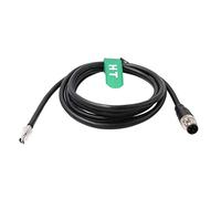 HangTon Câble d'alimentation mâle M12 A-Code à 4 broches pour capteur d'aviation à fil nu pour automatisation de contrôle industriel, réseau périphérique, CANopen, IO Link, Profibus 2 m
