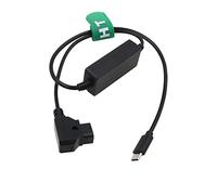 HangTon Câble d'alimentation P-TAP D-tap vers USB Type C Charge rapide 65 W 5 V 9 V 12 V 20 V 3 A pour Canon R5C A7SIII A7C iPhone 15 téléphone tablette ordinateur portable appareil photo mixeur