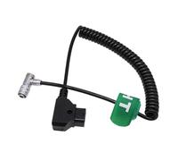 HangTon Câble d'alimentation pour Blackmagic Cinema Camera 6K, Pocket Camera 4K 6K Pro, D-Tap à angle droit 2 broches, spiralé 60 cm