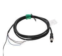 HangTon Câble d'alimentation pour capteur d'actionneur M8 3 broches mâles pour automatisation industrielle Commutateur de connexion I/O Dispositif de terrain blindé A-Code PVC 2 m