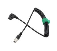 HangTon Câble d'alimentation pour Objectif Fujinon Nikon Canon B4 ENG 2/3" D-Tap vers Hirose 12 Broches Femelle spiralé