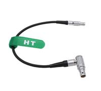 HangTon Câble d'alimentation pour transmission d'image DJI, caméra Ronin 4D, émetteur moniteur haute luminosité, 2 broches mâle vers femelle 6 broches angle droit 50 cm