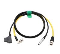 HangTon Câble d'alimentation SDI pour SmallHD 703 Bolt, Cine 5 7, 503U 703U, Transvideo Starlite Monitor, D-tap vers 2 broches, BNC à angle droit, 60 cm