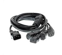 HangTon Câble d'alimentation UPS PDU pour imprimante de moniteur d'ordinateur, IEC320 C14 mâle vers 4 x IEC 320 C13 femelle, câble d'extension répartiteur Y à 3 broches 1,2 m