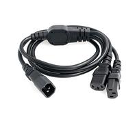 HangTon Câble d'alimentation UPS PDU pour imprimante et moniteur, IEC320 C14 mâle vers double IEC320 C13 femelle, câble d'extension répartiteur Y 1,8 m