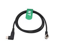 HangTon Câble d'alimentation USB de type C à angle droit vers verrouillage DC 12 V 3 A PD pour enregistreur audio Hollyland Mars 400s Atomos SmallHD Monitor 50 cm