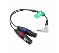 HangTon Câble d'entrée audio pour écran Atomos Shogun Inferno, Ninja Inferno, Shogun Flame, Shogun 7 Moniteur Angle Droit 10 broches vers Double XLR 3 broches Femelle
