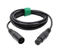 HangTon Câble d'extension d'alimentation XLR 4 broches pour contrôleur de lumière LED, caméra, moniteur, enregistreur, mixeur, XLR mâle vers femelle 4 m