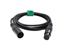 HangTon Câble d'extension d'alimentation XLR mâle à 4 broches vers XLR femelle à 4 broches - 2 m - Pour appareil photo, moniteur, mélangeur