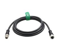 HangTon Câble d'extension réseau Ethernet M12 8 broches pour capteur de vision machine à code X Basler Cognex DataMan Kathrein Keyence Baumer Sick Datalogic Railway Automation 2 m