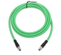 HangTon Câble EtherCAT industriel pour capteur d'actionneur Beckhoff EtherNet EtherCAT Profinet Contrôle d'automatisation de bus de terrain, M8 4 broches vers M8 4 broches, blindé PUR, 5 m