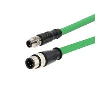 HangTon Câble EtherCAT M8 4 broches à code A M12 4 broches, câble EtherCAT pour capteur d'actionneur Beckhoff EtherNet Profinet Fieldbus de terrain Contrôle d'automatisation industrielle, CAT5e PUR