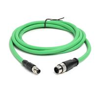 HangTon Câble EtherCAT M8 4 broches A-Code vers M12 4 pôles D-codé pour capteur d'actionneur Beckhoff EtherNet Profinet Fieldbus Contrôle de l'automatisation industrielle, blindage PUR, 10 m