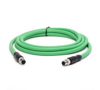 HangTon Câble EtherCAT mâle M8 à 4 broches avec code A pour IO Link Beckhoff actionneur capteur EtherNet Profinet Fieldbus automatisation industrielle, Cat5e PUR blindé, 2 m