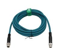 HangTon Câble Ethernet Cat7e M12 8 broches codé X mâle vers mâle pour caméra Cognex Basler Sensor haute vitesse 30 m