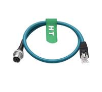 HangTon Câble Ethernet industriel 8 broches vers RJ45, code X M12 | Prise femelle 8P SF/UTP 26AWG, pour commutateurs réseau, armoire, automatisation, vision industrielle, 50,8 cm
