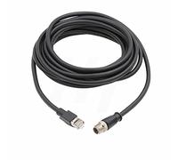 HangTon Câble Ethernet M12 8 broches X-Code vers RJ45 pour lecteur Cognex Data Man Baumer Basler Vision Camera Sensor Gigabit Network Router PLC Cat 6A High Flex 15 m