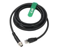 HangTon Câble Ethernet M12 8 pôles X-Code vers RJ45 Cat5E pour machines industrielles, capteur d'appareil photo, vision GigE, câble réseau blindé hautement flexible et étanche (2 mètres)