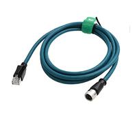 HangTon Câble Ethernet M12 X-Code 8 broches femelle vers RJ45 Cat7e Cordon de raccordement pour actionneur d'automatisation industrielle Commutateurs réseau Profibus 3 m