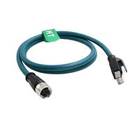 HangTon Câble Ethernet M12 X Code 8 Position Femelle vers RJ45 Cat-7e pour Actuateur Industriel Capteur Réseau Profibus Application Automatique 30cm