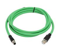 HangTon Câble Ethernet M8 4 broches RJ45 pour capteur d'actionneur Beckhoff pour automatisation industrielle, EtherNet, bus de terrain Profinet, codé A, mâle, blindé en PUR, 3 m
