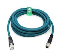 HangTon Câble Ethernet pour capteur d'appareil photo Cognex in Sight 9000 7000gen2 2000 Microscan Basler, commutateur d'ordinateur, M12 8 broches X-Code RJ45, 3 m