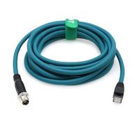 HangTon Câble Ethernet pour lecteur de capteur de caméra de vision Datalogic Matrix 220 320 Keyence Cognex in-Sight 7000 Gen2, M12 8 broches X-Coding RJ45 CAT-7e 10 m