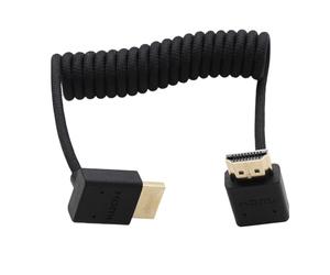 HangTon Câble HDMI 8K 4K pour PC, TV, PS5, Xbox, ATOMOS Ninja V Shinobi, Sony A9III A7RV A7M4 FX3 FX30 FX6, Canon C80 C70 R1 R5 Mark II, Panasonic BGH1 S5IIX S1RII G9M2 GH5II Câble spiralé tressé