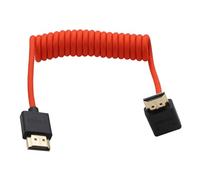 HangTon Câble HDMI 8K 4K ProRes, flexible tressé rouge en spirale pour moniteur ATOMOS Ninja V Shinobi, caméra Sony FX3 A7Siii, Canon Lumix Nikon, BMPCC6K, FEELWORLD Portkeys SmallHD