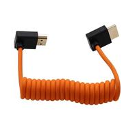 HangTon Câble HDMI 8K 4K ProRes pour ATOMOS Ninja V Shinobi Monitor, caméra Sony FX3 A7Siii, Canon Lumix Nikon, BMPCC6K, FEELWORLD Portkeys SmallHD, Up Down Angled, Braided Coiled