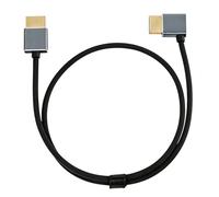 HangTon Câble HDMI à angle gauche 8K 60p 4K 120 Hz pour appareil photo ATOMOS Ninja V, Lumix S5II GH5 S1R, Sony A7S3 A7RV A7M4 Canon R5ii C70 Z8 Appareil photo FEELWORLD BMD, Type-A HDMI2.1, 60 cm
