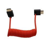 HangTon Câble HDMI haute vitesse pour ATOMOS Ninja V Shinobi, Sony FX9 FX30 Canon Lumix Nikon Blackmagic TV, ordinateur portable, projecteur, PS5, Xbox, FEELWORLD, angle vers le haut, tressé enroulé