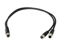 HangTon Câble M12 A-Code 5 broches femelle vers mâle pour interrupteur de capteur d'actionneur d'automatisation industrielle Balluff Fieldbus Profinet, PVC blindé 15 m