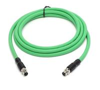 HangTon Câble M8 4 broches vers mâle pour capteur d'actionneur Beckhoff EtherNet EtherCAT Profinet Fieldbus Contrôle d'automatisation industrielle, code A mâle, blindé PUR, 20 m