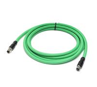 HangTon Câble M8 à code A, 4 broches mâle vers femelle pour capteur d'actionneur Beckhoff EtherCAT EtherNet Profinet Fieldbus industriel, Cat5e PUR blindé, 2 m