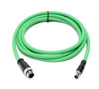 HangTon Câble mâle M8 vers M12 à 4 broches pour capteur d'actionneur Beckhoff EtherNet EtherCAT Profinet Fieldbus Contrôle d'automatisation industrielle, code A mâle, blindé PUR, 20 m