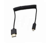 HangTon Câble micro HDMI vers HDMI 2.0 4K 60Hz spiralé fin pour appareil photo reflex numérique Sony, Canon, Panasonic, Nikon