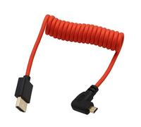 HangTon Câble micro HDMI vers HDMI 4K60 8K ProRes RAW à angle droit pour ATOMOS Ninja V Ultra Monitor, Sony ZV-E1 A7C2 A6700, Canon R6II R5 R3, Lumix S5 S9 G100, Fujifilm X-T50, rouge tressé
