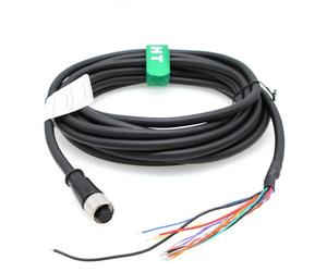 HangTon Câble pour caméra à capteur Cognex In-Sight 3800 9000 470 Microscan MV-4000, M12 A codé 12 broches femelle vers câble volant 24 V Power IO RS232 3 m