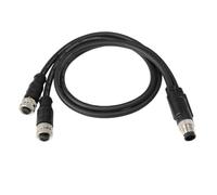 HangTon Câble répartiteur en Y M12 à 4 broches pour bannière Turck, automatisation industrielle, données, actionneur de distribution d'énergie, capteur CAN, étanche en PVC blindé, 8 m
