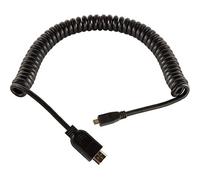 HangTon Câble spirale micro HDMI vers HDMI HDTV pour téléphone portable, tablette, ordinateur portable, appareil photo DV, écran d'ordinateur 1,2 m