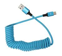 HangTon Câble USB-A vers USB-C, CarPlay, charge rapide 9/12/15 V 3 A 45 W, tressé spiralé pour iPhone 15 16, Galaxy S24, LG V60, iPad, MacBook Pro, R6 A7CR FX3 S1H, appareil photo, ordinateur portable