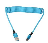 HangTon Câble USB-A vers USB-C, charge rapide 9/12/15 V 3 A 45 W, tressé spiralé pour iPhone 15 16, Galaxy S24, LG V60, iPad, MacBook Pro, R6 A7CR FX3 S1H, appareil photo, ordinateur portable