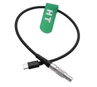 HangTon Câble USB-C Stromkabel für DJI RS4 RS3 Pro RS2 zu Teradek Bond Bolt Vaxis Video Transmitter Receiver Drahtlose Übertragung, USB Typ-C zu 2 Pin 12V 30cm