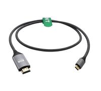 HangTon Câble USB-C vers HDMI 4K à 60 Hz pour le renvoi d'image, iPhone 15/16, MacBook Pro/Air, ordinateur portable Dell Lenovo, téléphone vers TV, moniteur, projecteur d'affichage, tressé gris, 1,8 m