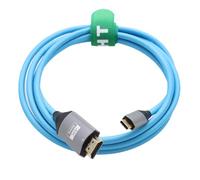 HangTon Câble USB-C vers HDMI 4K60 pour miroir d'écran, iPhone 15/16, MacBook Pro/Air, ordinateur portable Dell Lenovo vers TV, PC, moniteur, projecteur, bleu, 1,8 m